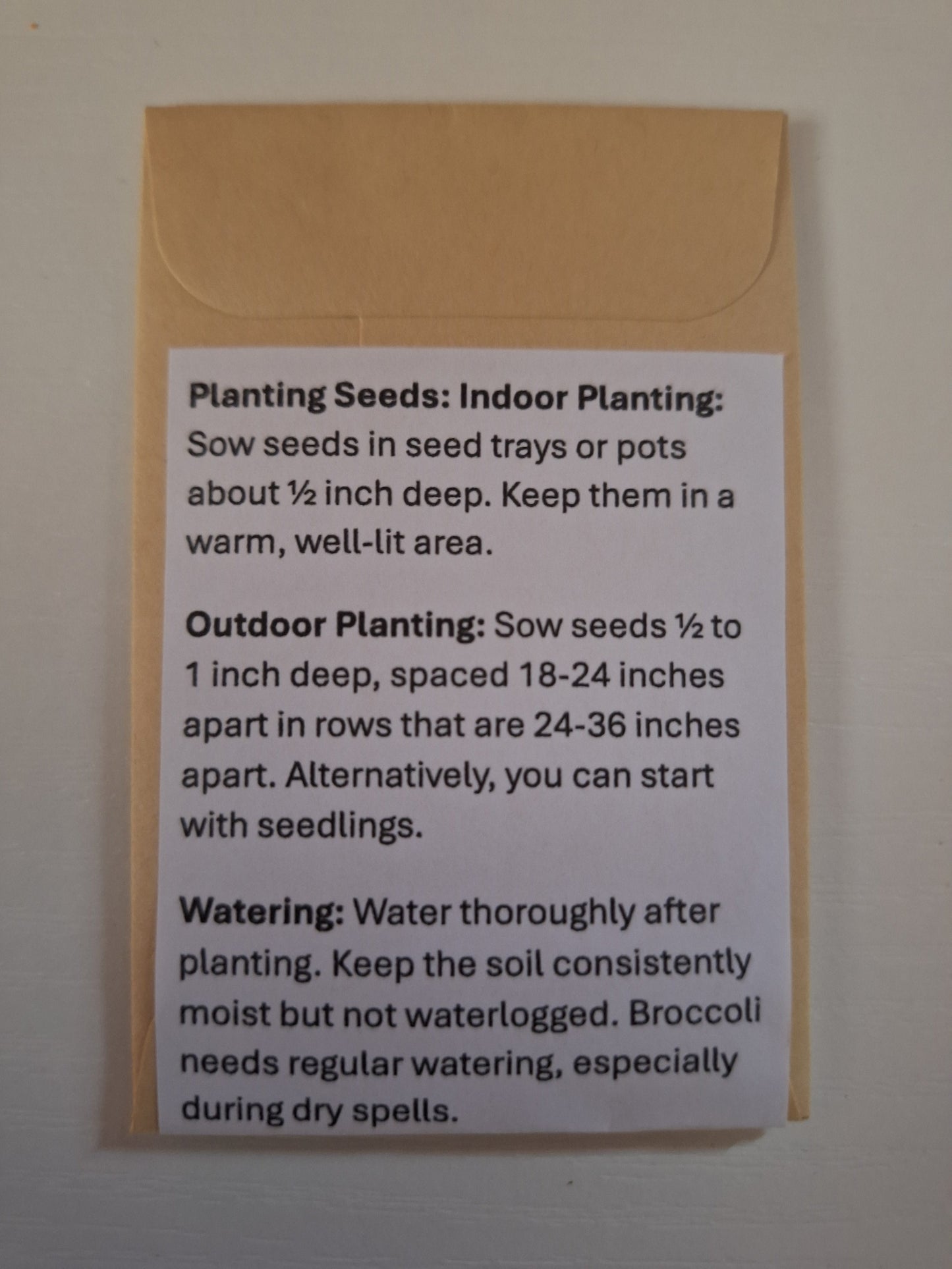 Organic Broccoli Seeds (1/4 tsp or 200+)